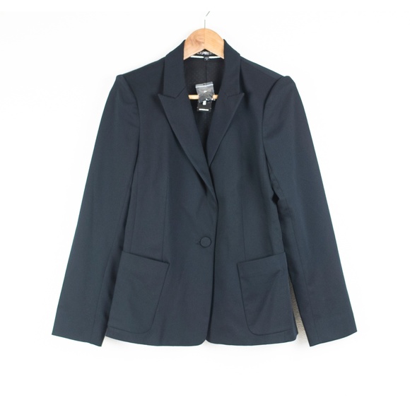 NEW Express Structured Single Button Black Blazer 8 - Picture 2 of 7